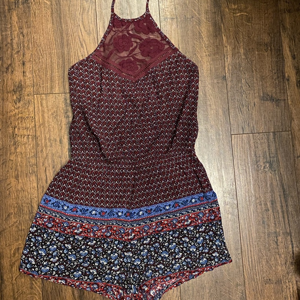 Burgundy jumpsuit